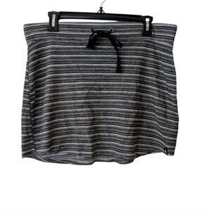 Smartwool Merino Wool Gray Striped Warm Outdoor Ski Lodge Skirt Size Medium